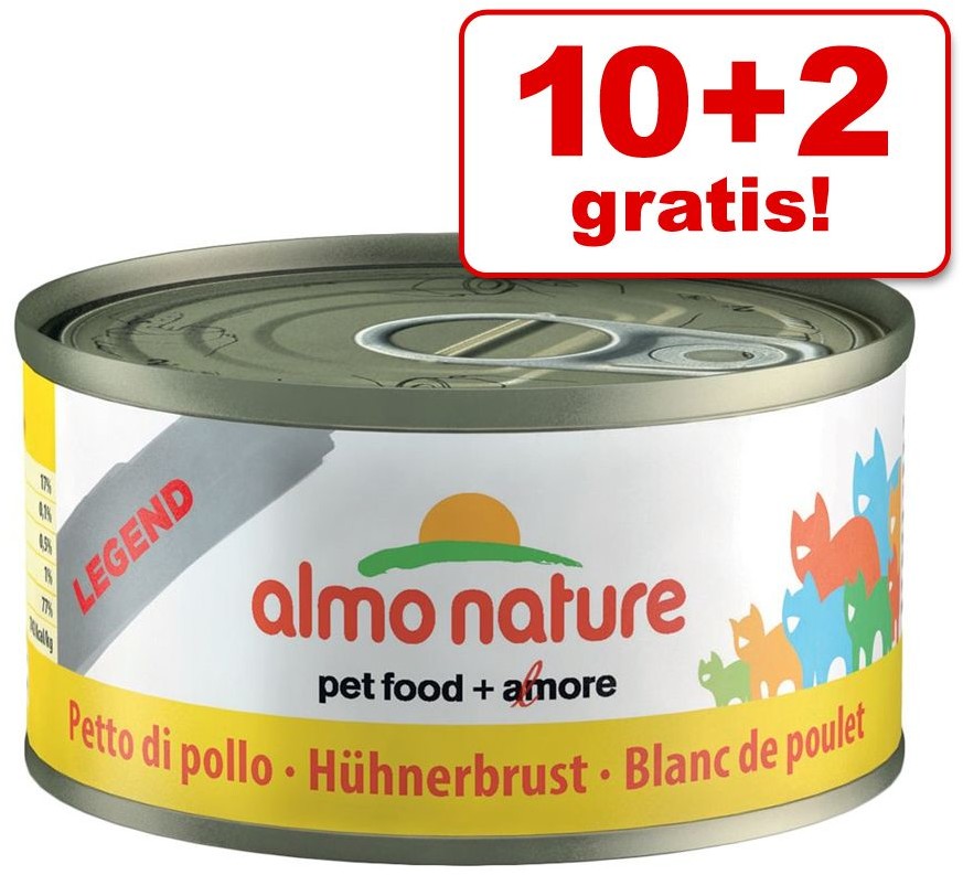 Almo Nature Legend 10 + 2 gratis! Legend 12 x 70 g 3 smaki kurczaka