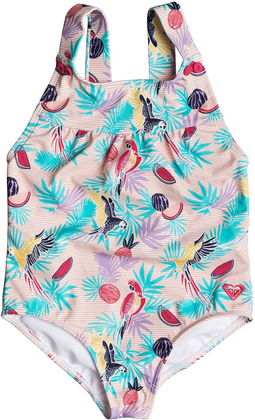 Roxy strój kąpielowy jednoczęściowy dla VINTAGE TROPICAL 1 PC Tropical Peach Parrots Island MDR6