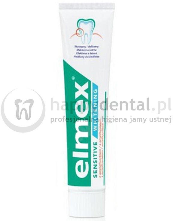 Gaba International Gaba Sensitive WHITENING 75ml - pasta wybielająca chroniąca szyki zębowe przed próchnicą oraz nadwrażliwością