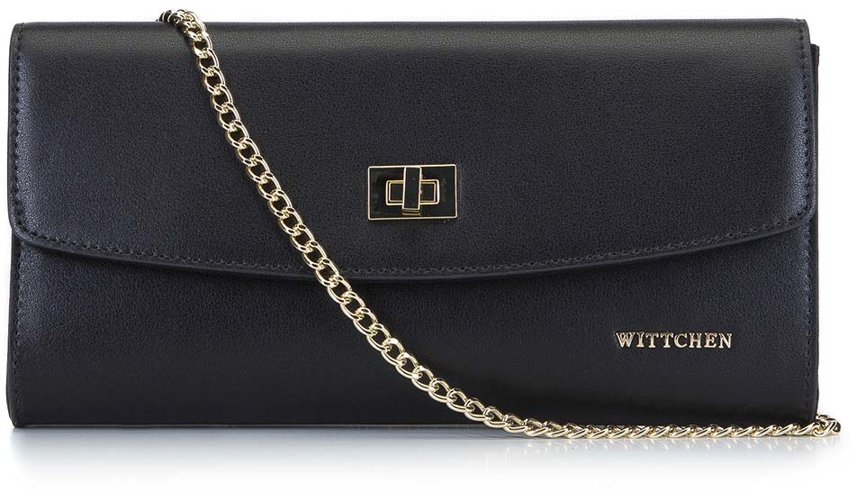 Wittchen Kopertówka skórzana prosta z łańcuszkiem 92-4E-661-10