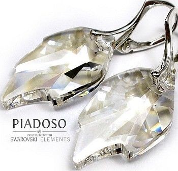 Swarovski Kolczyki Moonlight Listki Certyfikat