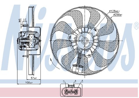 NISSENS Wentylator, chłodzenie silnika NISSENS 85684