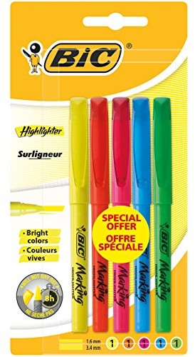 BIC Brite Liner Textmarker różne kolory zestaw  szt. blister 912272