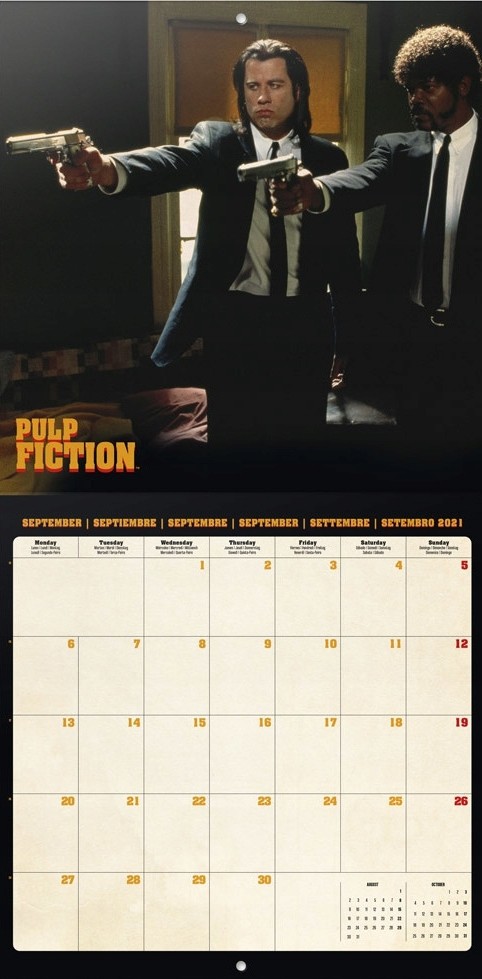 Pulp Fiction Oficjalny kalendarz ścienny na 2021 r
