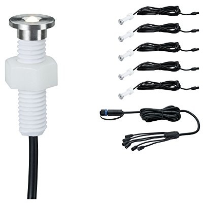 Paulmann 936.94 zestaw Outdoor Plug & Shine EBL micropen II IP67 3000 K stal nierdzewna 93694 lampa do zabudowy reflektor do zabudowy Lampa do wbudowania zewnętrzne oświetlenie zewnętrzne 93694