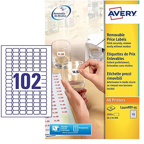 Avery Zweckform etykiety l3410rev 25 cena, biały L3410REV-25