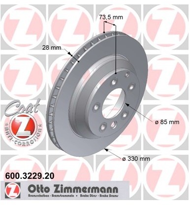 Zimmermann Tarcza hamulcowa 600.3229.20