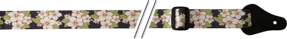 Fire&Stone 532071 Ukulele Strap Nylon White Hibiscus