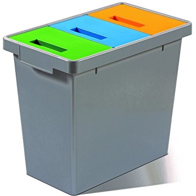 Mattiussi Ecologia S.p.A. mattiussi ekologia Poly Max Mini Modular System, tworzywo sztuczne, ciemny szary, 49 x 29 x 42 cm Polymax