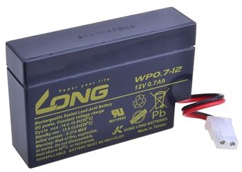 Фото - Зарядка для акумуляторної батарейки AMP Akumulator kwasowo-ołowiowy Long 12V 0,7Ah   (PBLO-12V000,7-A (WP0.7-12)