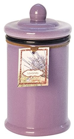 Candele D'Aurora Świeczki firmy Aurora Marta świeczka zapachowa z wazon szklany i pokrywa, wosku, fioletowy, 7.5 x 7.5 x 15.5 cm 966