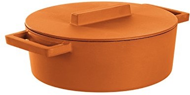 Terra Sambonet 51638 °C30 Cotto Cast Iron owalna garnek z pokrywką, żeliwo, pomarańczowy, 30 x 25 x 13.3 cm 51638C30_Arancione