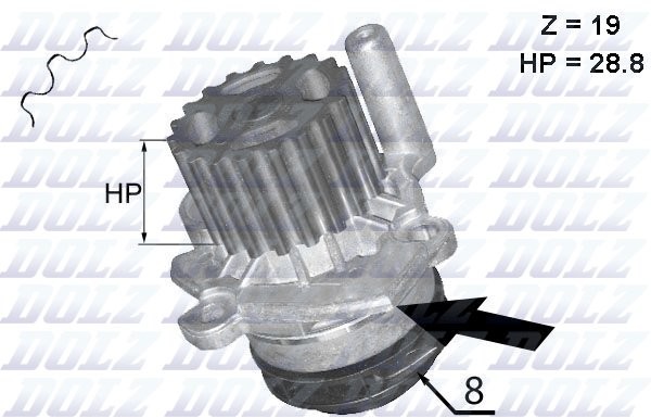 DOLZ Pompa wodna DOLZ A224 A224