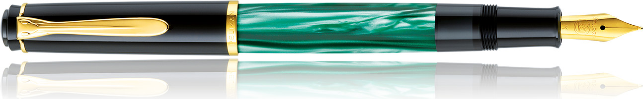 Pelikan Büro Kolbenfüllhalter Classic M200 grün-marm.F 983395