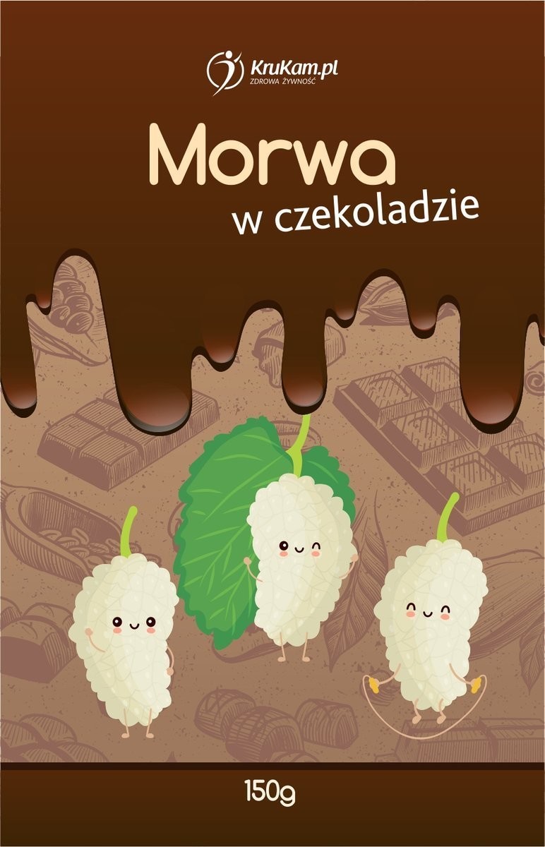 KruKam Morwa biała w czekoladzie bez dodatku cukru 150g
