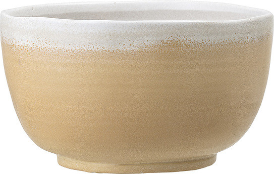 Bloomingville Osłonka na doniczkę 18 cm żółta kamionkowa 82046150