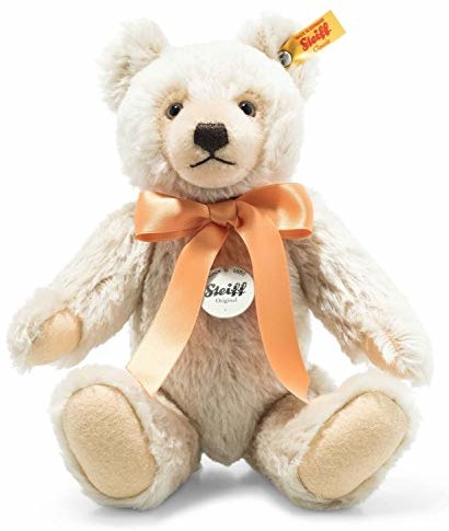 Steiff Oryginalny miś pluszowy 29 cm, artykuł kolekcjonerski, nie zabawka, prezent, zmywalny, kremowy (006111) 006111