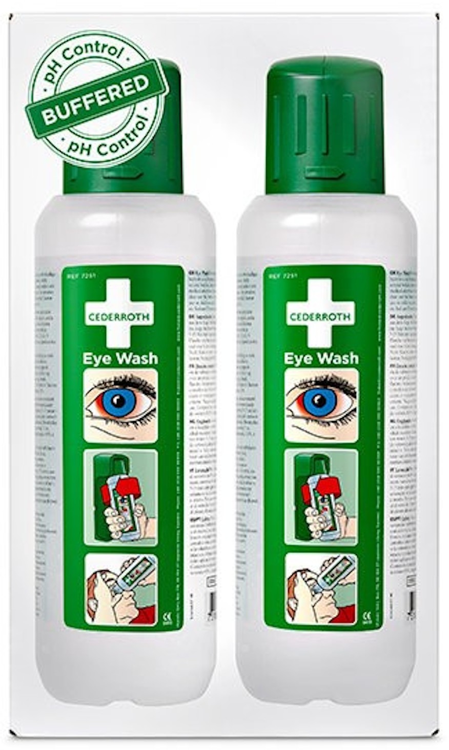 Cederroth Płukanka Do Oczu Cederroth Dwupak 500Ml + Uchwyt Ścienny Gratis