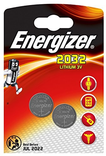 Energizer 637986 litowe baterie guzikowe CR2032, 2 sztuki ENG2032B2