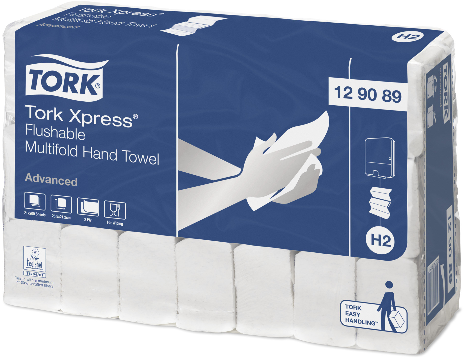TORK Xpress łatwo rozpuszczalny miękki ręcznik Multifold, 3 panelowy w składce wielopanelowej 129089 21 szt.