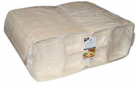 PAPSTAR Papstar 12045 menu pudełek z pokrywkami z klapą, EPS, beżowy, 41 x 56 x 22.50 cm 12045