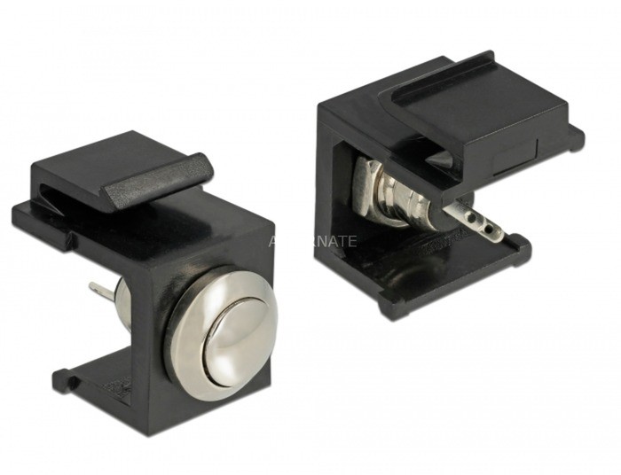 Delock 86402 wtyczka Keystone LED Czarny, Stal nierdzewna, Keystone module