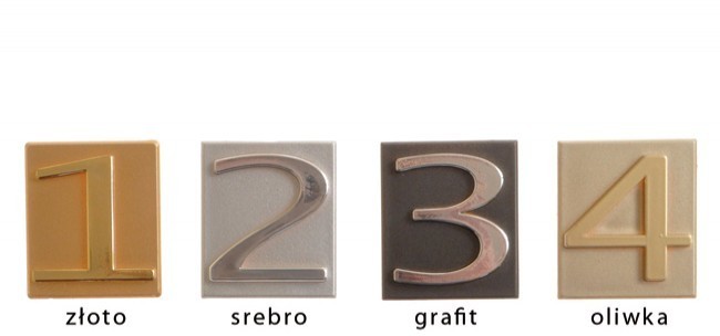 Cyfra samoprzylepna 4,5 cm grafit - plakietka