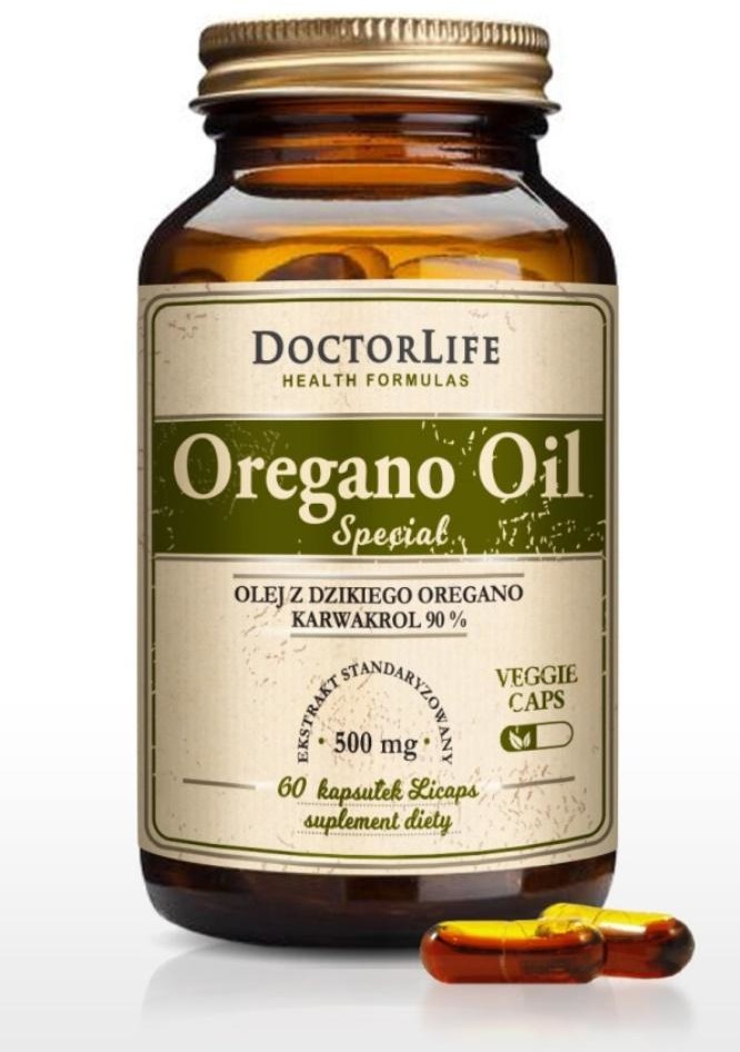 Doctor Life Doctor Life Oregano Oil Special olej z dzikiego oregano karwakrol 90% suplement diety 60 kapsułek