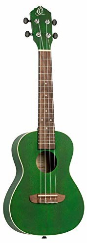Ortega Guitars Ortega gitary ruforest Earth Series Concert ukulele, Okoume Top & Body, przezroczysty, zielony RUFOREST