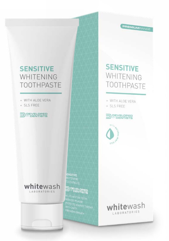 WhiteWash Premium Range Sensitive Whitening Toothpaste - wybielająca pasta do zębów wrażliwych 75 ml PR-03