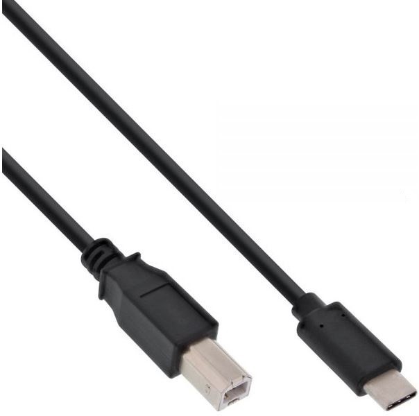 InLine Kabel USB USB C USB B M/M Czarny 1m 35761