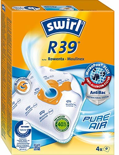 Swirl R39 Micropor Plus Worki Do Odkurzacza Rowera I MoulineX, 4 Sztuki, Biały MicroPor Plus