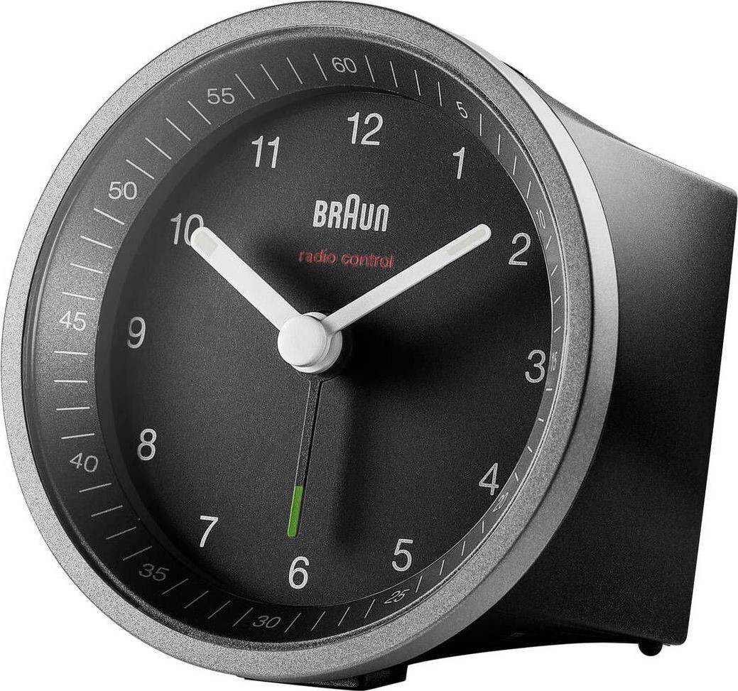 Braun BC 07 SB-DCF budzik kwarcowy czarno-srebrny 67098 67098