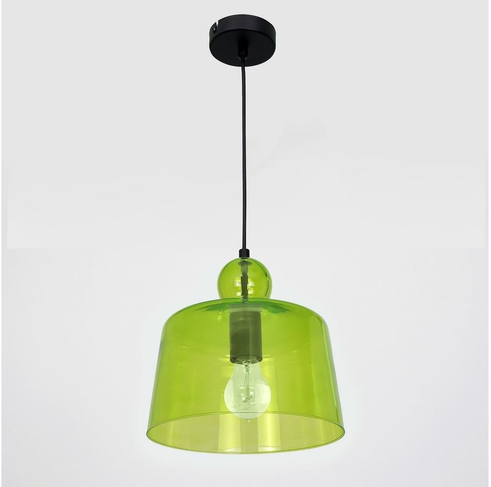 Luminex Żyrandol na lince BELL 1xE27/60W/230V zielony