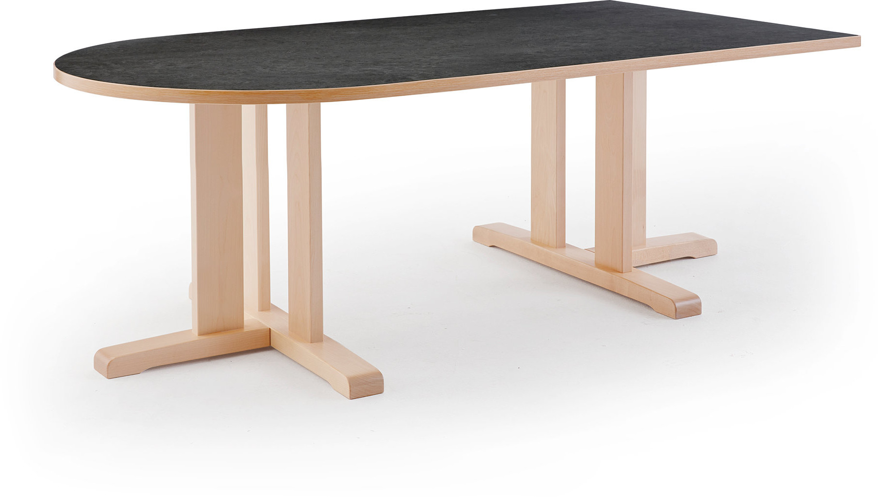 AJ Produkty Stół Kupol, 1800x800x600 mm, dźwiękochłonny, linoleum, ciemnoszary