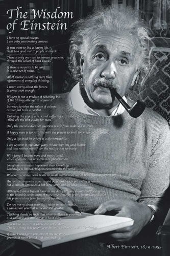 Empire Interactive Plakat, motyw Alberta Einsteina z napisem w języku angielskim 602541