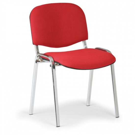 Antares Krzesło konferencyjne VIVA - chromowane nogi, czerwony 11196693