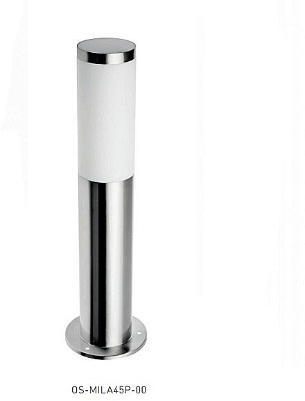 GTV LAMPA OGRODOWA MILAN-P 40W E27 SŁUPEK 45CM INOX OS-MILA45P-00