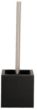 MSV 140545 szczotka do WC, MDF/ze stali nierdzewnej, 11 x 11 x 37 cm, czarny wysoki połysk 1165/140545