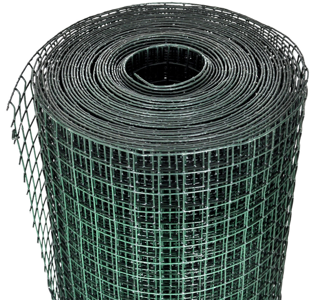 vidaXL vidaXL Siatka ogrodzeniowa ocynkowana z tworzywa PCV 1m x 10m oczko 25x25mm