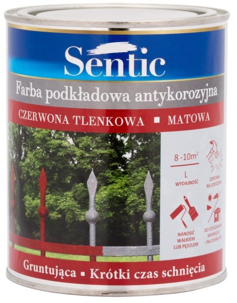 Sentic Farba antykorozyjna  Corlack czerwona tlenkowa 0 75 l