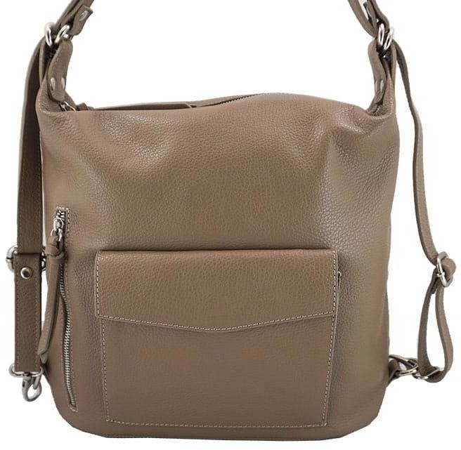 Barberini's Torebka - plecak skórzany Barberini's - Beżowa 562-2