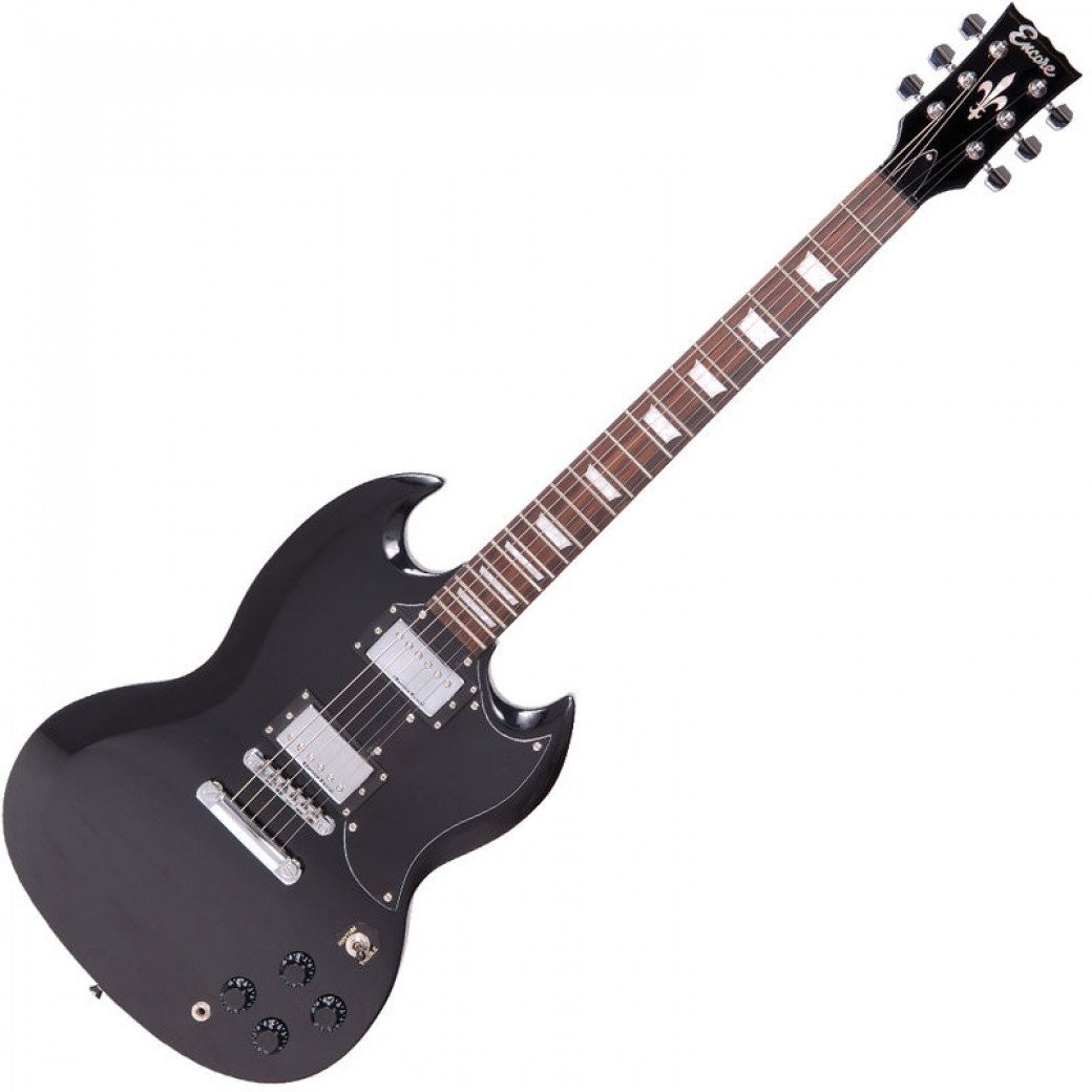 Encore E69BLK Electric Guitar Gloss Black