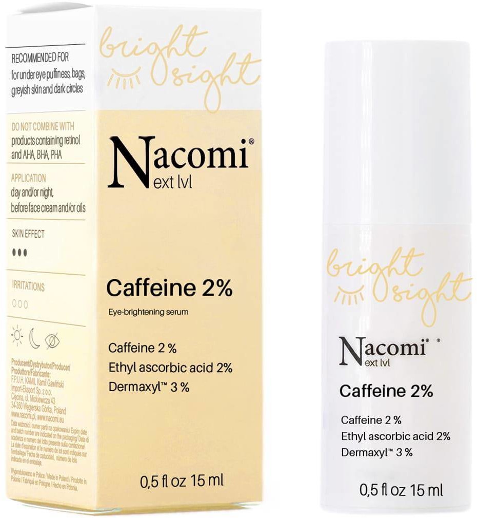 Nacomi Next Level rozświetlające serum pod oczy z kofeiną 2% 15ml 109782-uniw