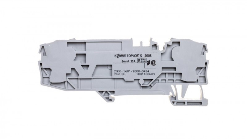 Wago Złączka 2-przewodowa 6mm2 bezpiecznikowa szara TOPJOBS 2006-16811000-434 2006-1681/1000-434