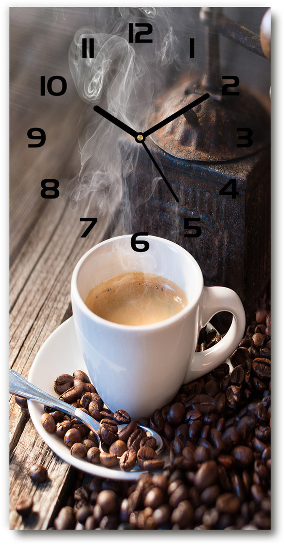 Zegar szklany ścienny Filiżanka kawy