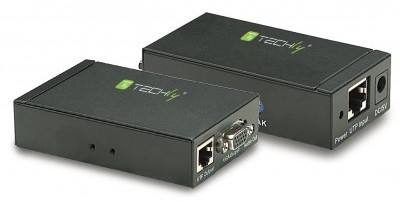Techly Extender VGA po kablu Cat5e/6 do 300m z audio (301122)