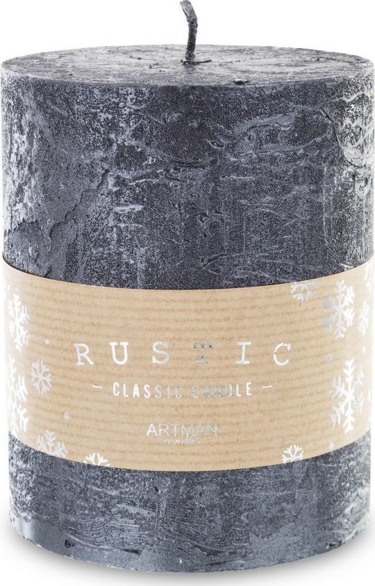Art Pol Pol Pl Czarny Świeca Rustic Metalic Walec Średni Fi9 142945