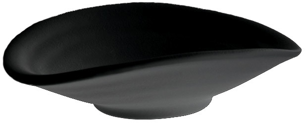 APS Półmisek owalny z melaminy 130x110 mm, czarny | Zen 83728