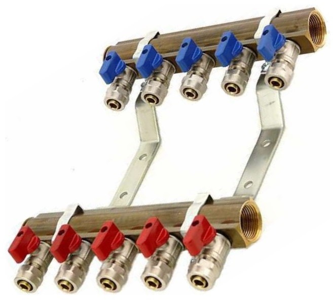 Rozdzielacz 11 Do C.o. + Zaworki 1/2 x 16PEX + Odp